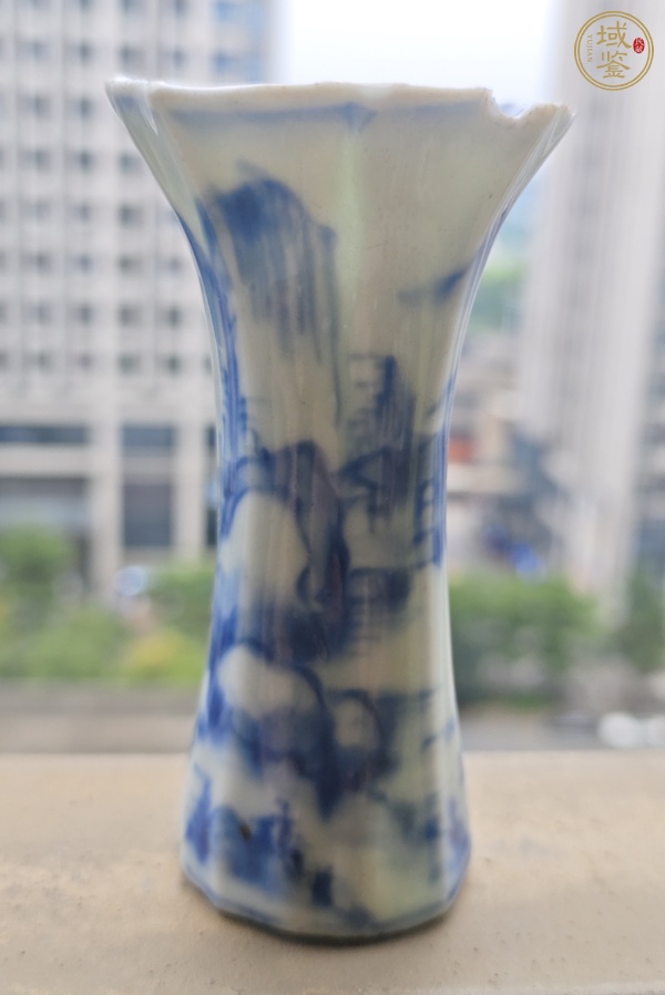 古玩陶瓷康熙青花小花觚真品鑒賞圖