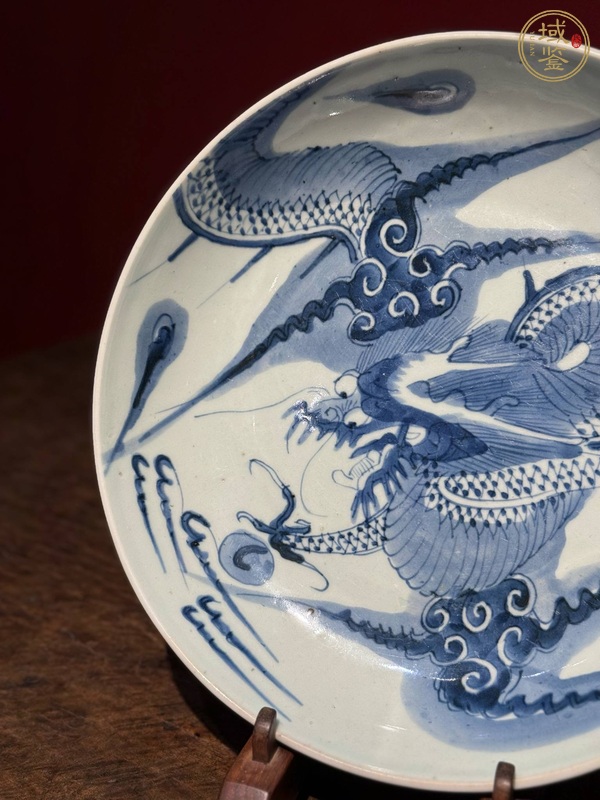 古玩陶瓷青花龍紋盤真品鑒賞圖