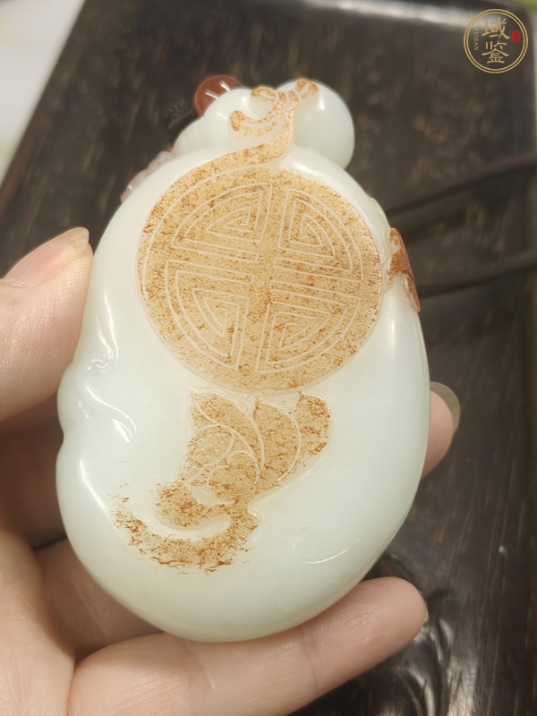 古玩玉器和田白玉彌勒掛件真品鑒賞圖