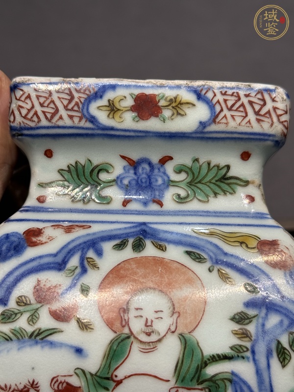 古玩陶瓷五彩尊真品鑒賞圖