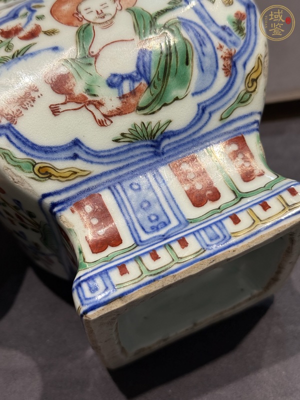 古玩陶瓷五彩尊真品鑒賞圖