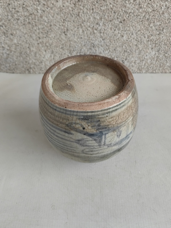 古玩陶瓷青花山水人物罐拍賣，當前價格450元