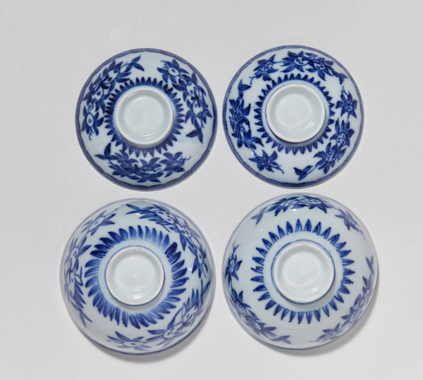 古玩陶瓷清乾隆 青花三多紋雞心蓋碗拍賣，當(dāng)前價格15880元