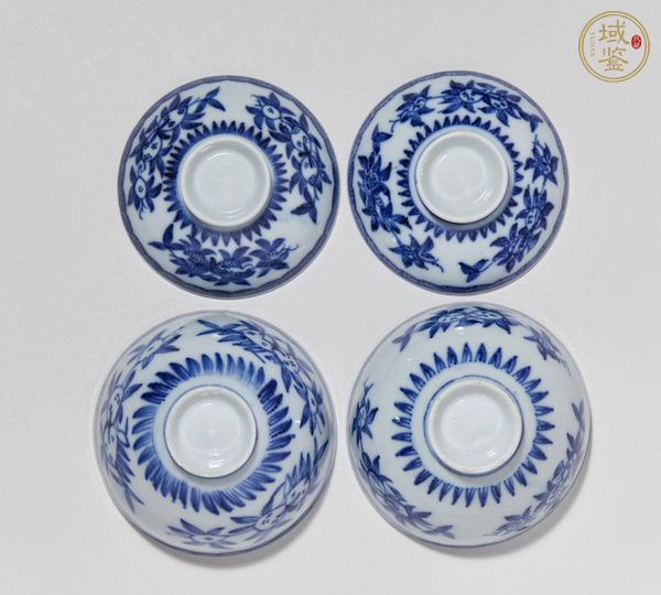 古玩陶瓷青花雞心蓋杯真品鑒賞圖