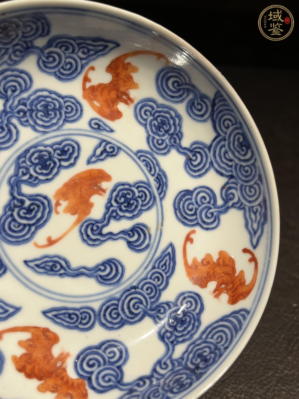 古玩陶瓷青花洪福齊天盤真品鑒賞圖