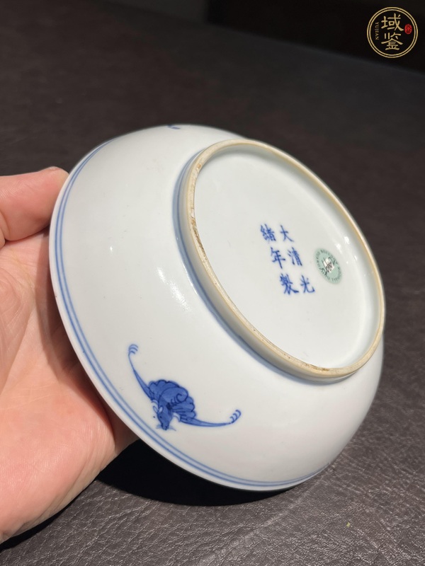 古玩陶瓷青花洪福齊天盤真品鑒賞圖