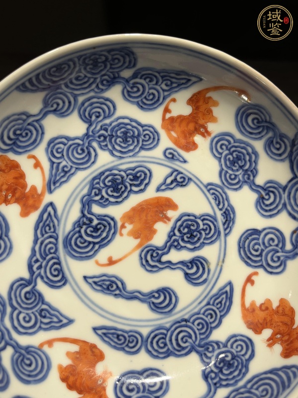 古玩陶瓷青花洪福齊天盤真品鑒賞圖