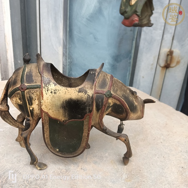 古玩雜項人物騎驢香薰真品鑒賞圖