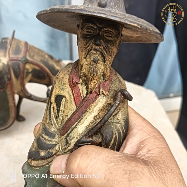 古玩雜項人物騎驢香薰真品鑒賞圖