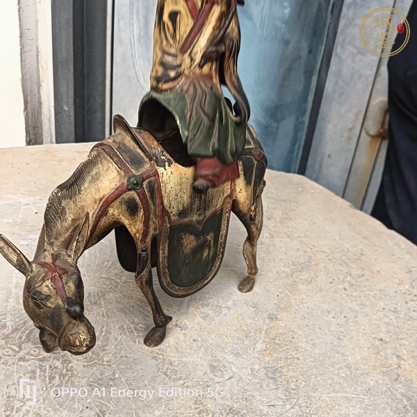 古玩雜項人物騎驢香薰真品鑒賞圖