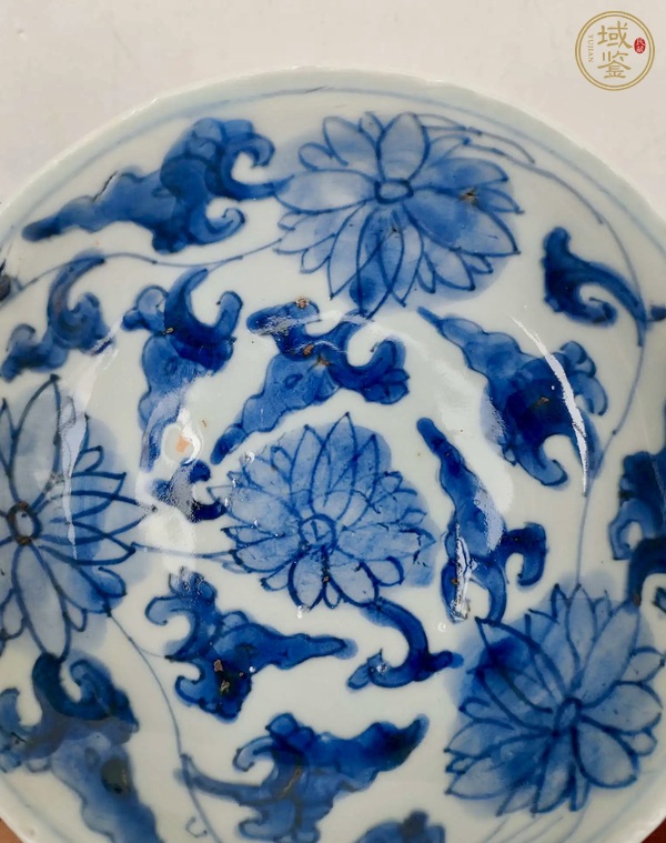 古玩陶瓷康熙青花纏枝蓮紋盤真品鑒賞圖