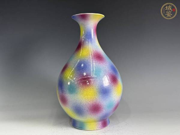 古玩陶瓷桃花洞玉壺春瓶真品鑒賞圖