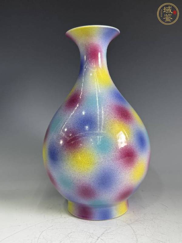 古玩陶瓷桃花洞玉壺春瓶真品鑒賞圖