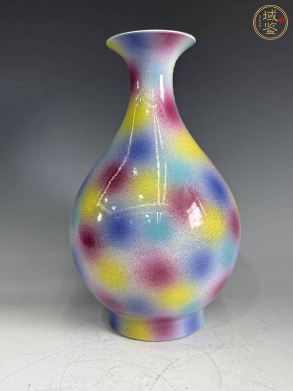 古玩陶瓷桃花洞玉壺春瓶真品鑒賞圖
