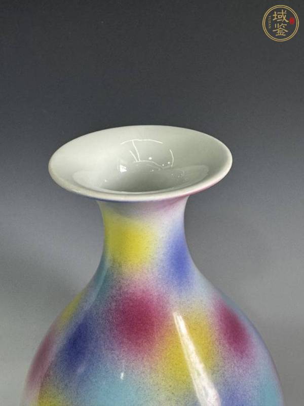 古玩陶瓷桃花洞玉壺春瓶真品鑒賞圖