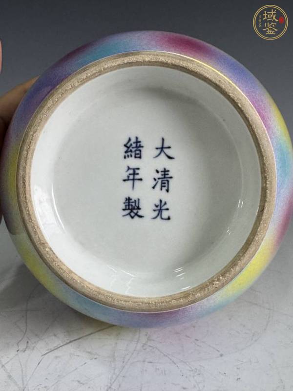 古玩陶瓷桃花洞玉壺春瓶真品鑒賞圖