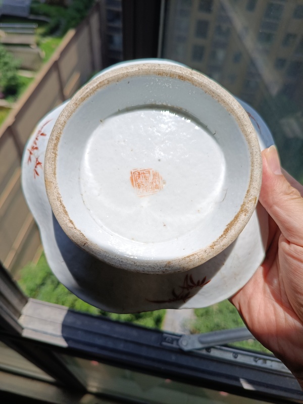古玩陶瓷粉彩盤(pán)拍賣(mài)，當(dāng)前價(jià)格880元