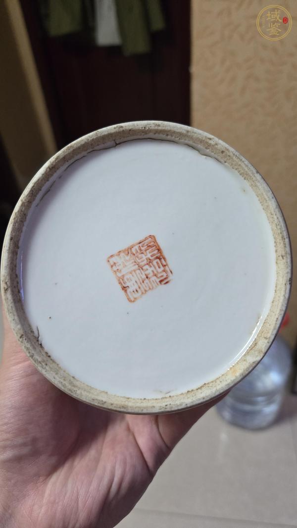 古玩陶瓷清光緒 王柏桃繪仕女提梁壺真品鑒賞圖