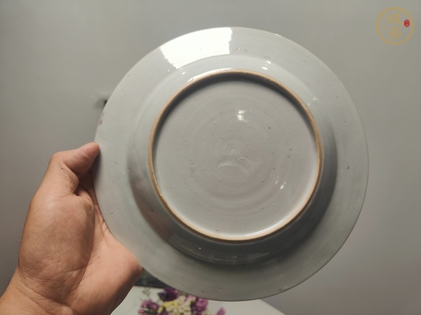古玩陶瓷青花礬紅盤真品鑒賞圖