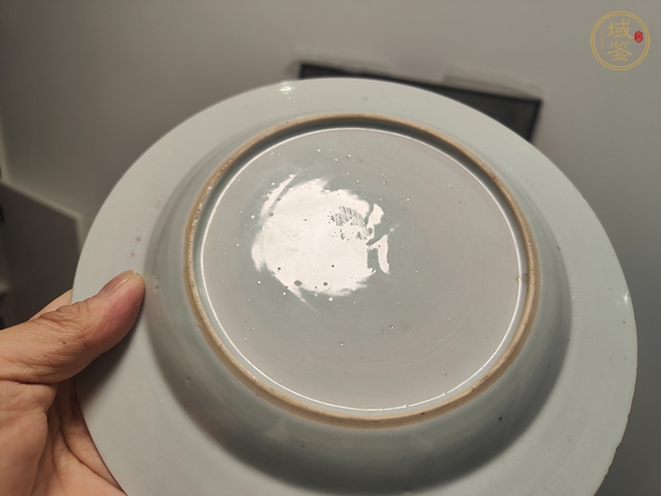 古玩陶瓷青花礬紅盤真品鑒賞圖