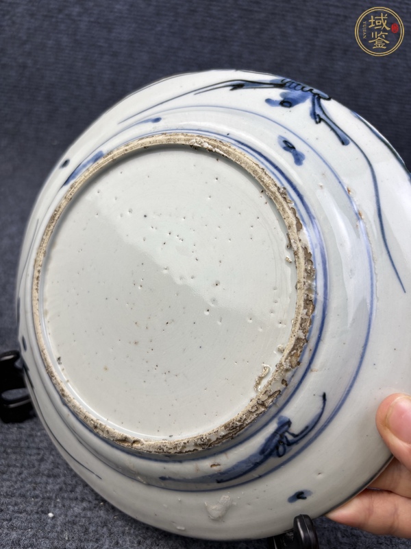古玩陶瓷青花雙鹿紋盤真品鑒賞圖