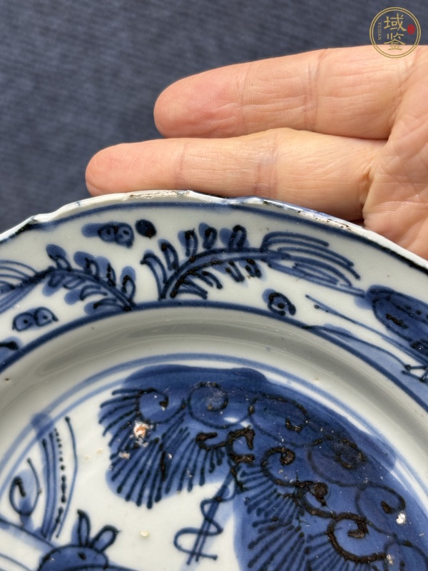 古玩陶瓷青花雙鹿紋盤真品鑒賞圖