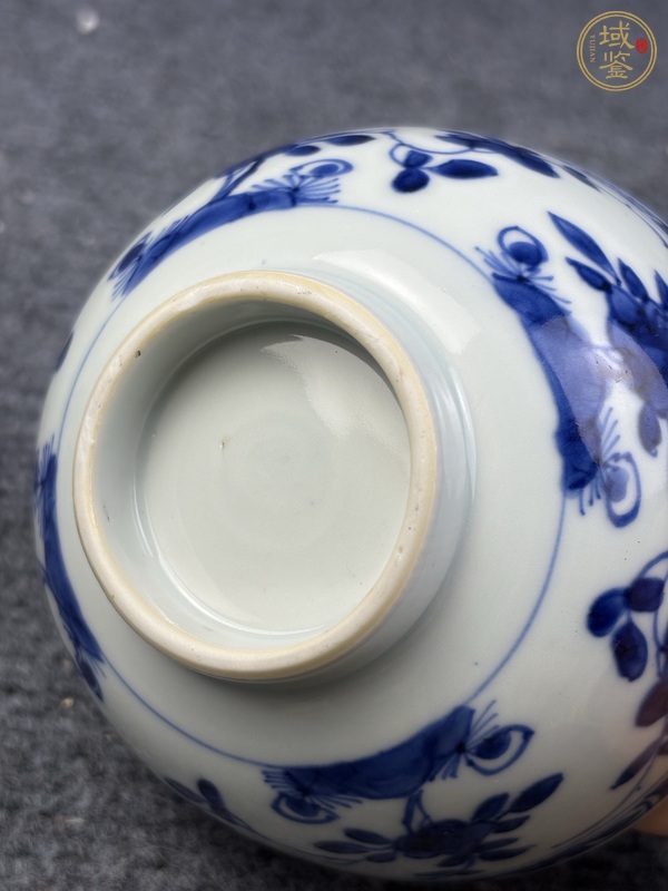 古玩陶瓷青花花卉紋碗真品鑒賞圖