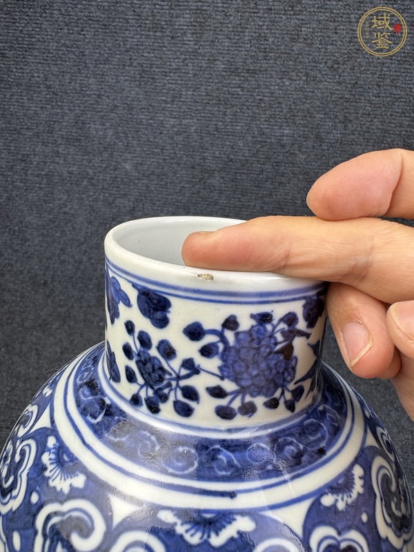 古玩陶瓷青花花鳥紋瓶真品鑒賞圖