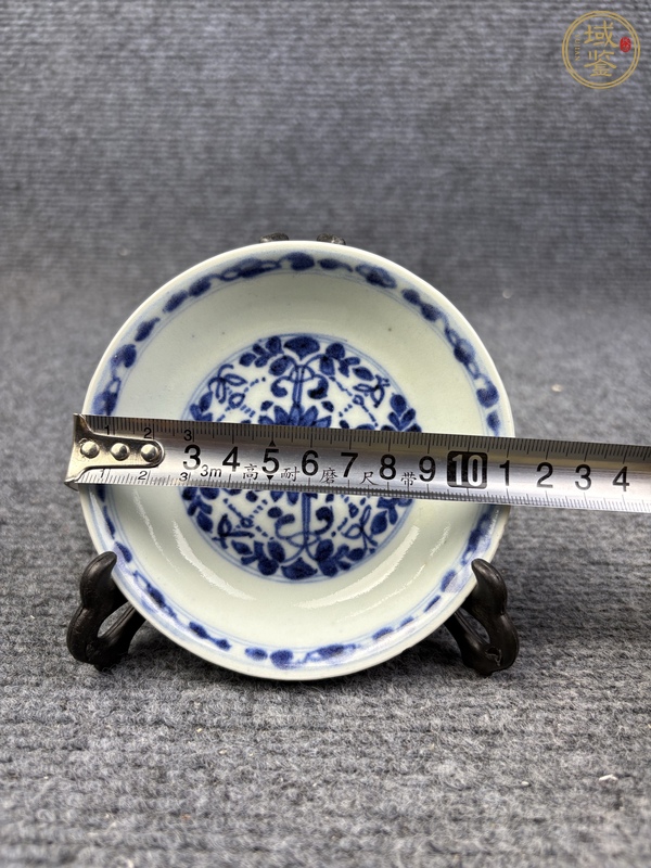 古玩陶瓷青花花卉紋小盤真品鑒賞圖