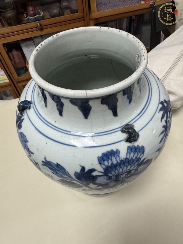 古玩陶瓷青花花卉將軍罐真品鑒賞圖