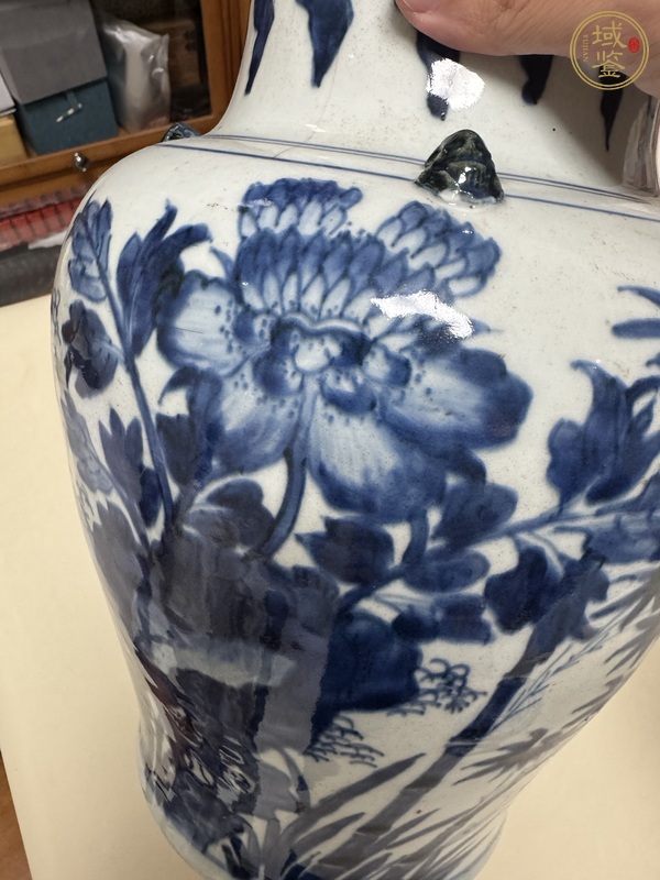 古玩陶瓷青花花卉將軍罐真品鑒賞圖