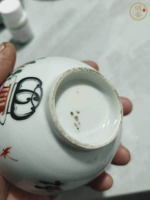 古玩陶瓷粉彩花卉杯真品鑒賞圖