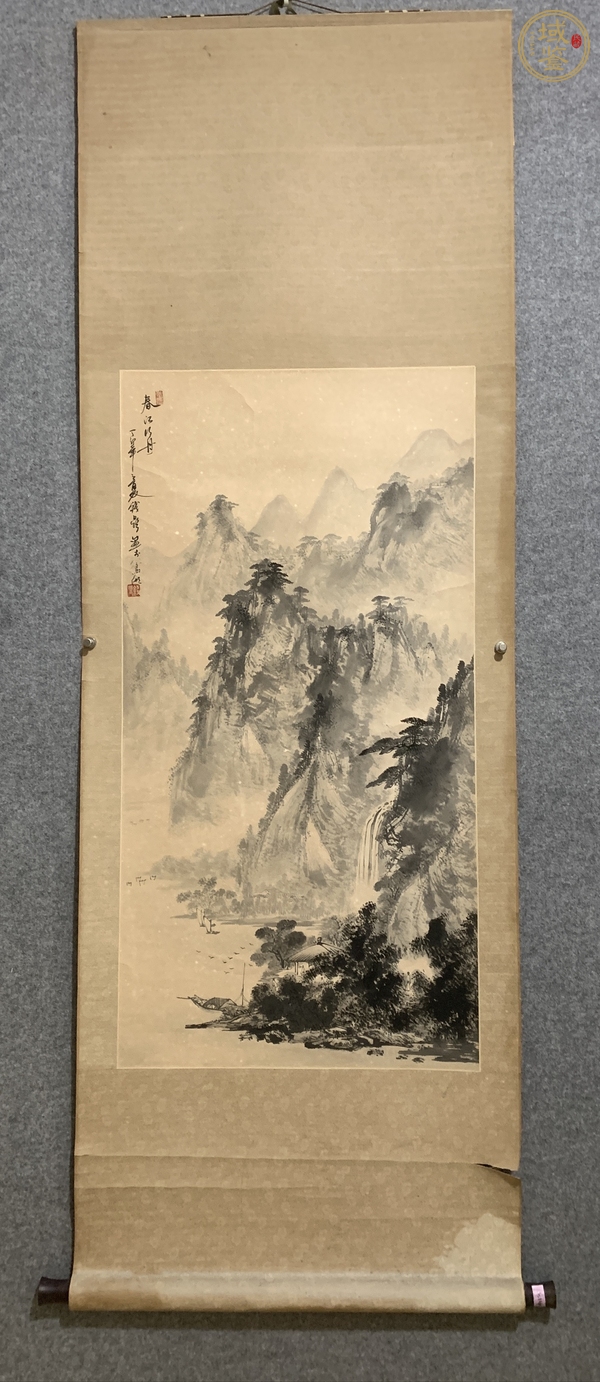 古玩春江行舟真品鑒賞圖