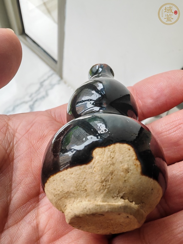 古玩陶瓷磁州窯黑釉葫蘆瓶真品鑒賞圖