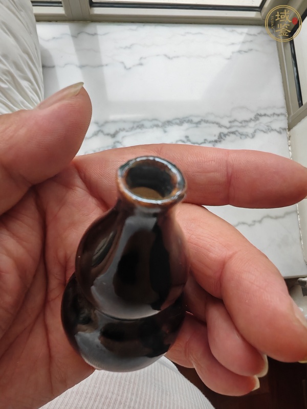 古玩陶瓷磁州窯黑釉葫蘆瓶真品鑒賞圖