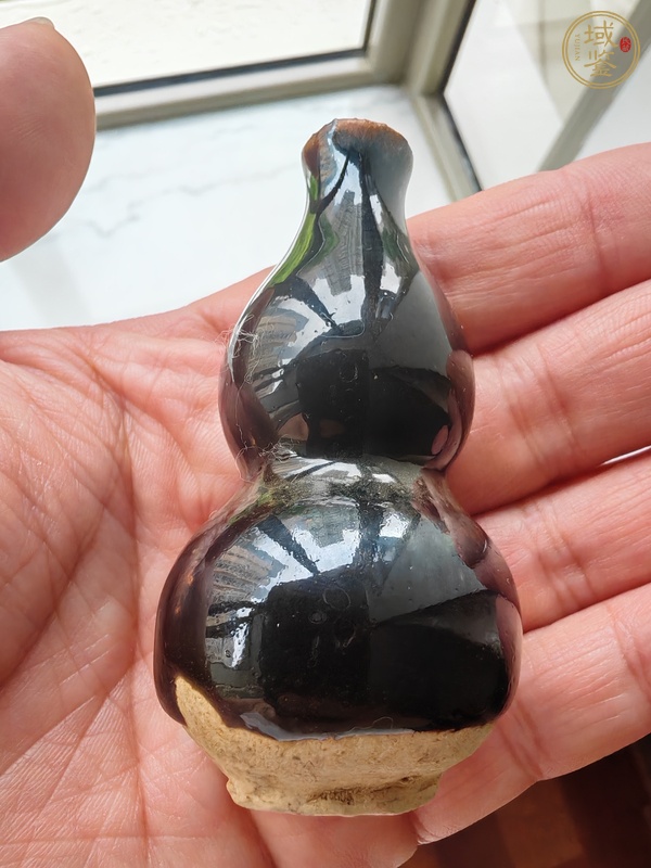 古玩陶瓷磁州窯黑釉葫蘆瓶真品鑒賞圖