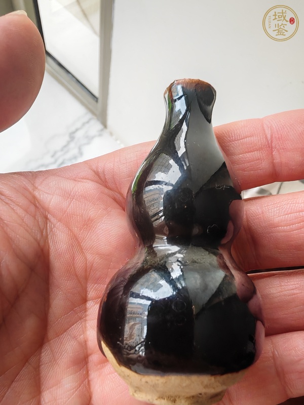 古玩陶瓷磁州窯黑釉葫蘆瓶真品鑒賞圖