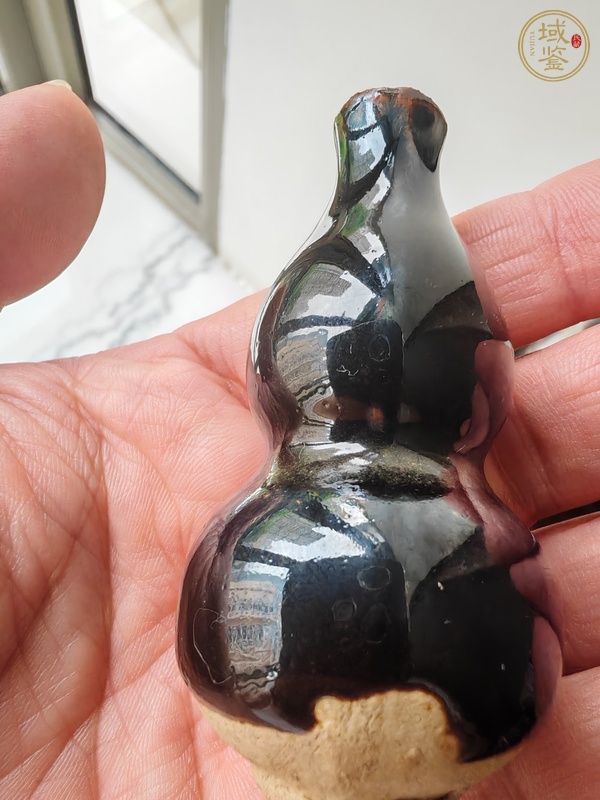 古玩陶瓷磁州窯黑釉葫蘆瓶真品鑒賞圖