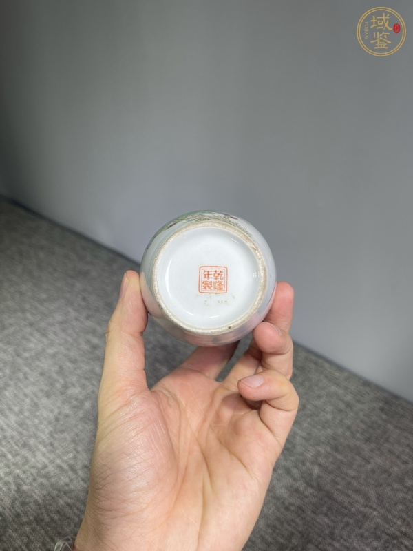 古玩陶瓷粉彩雉雞牡丹圖盤口瓶真品鑒賞圖