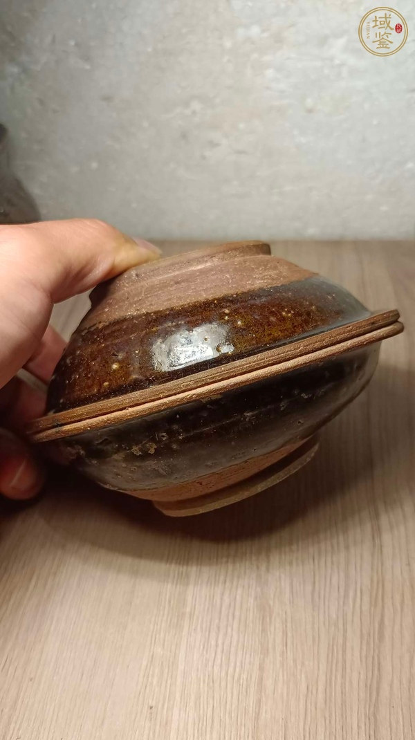古玩陶瓷吉州窯系褐釉茶盞真品鑒賞圖