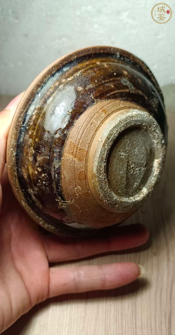 古玩陶瓷吉州窯系褐釉茶盞真品鑒賞圖