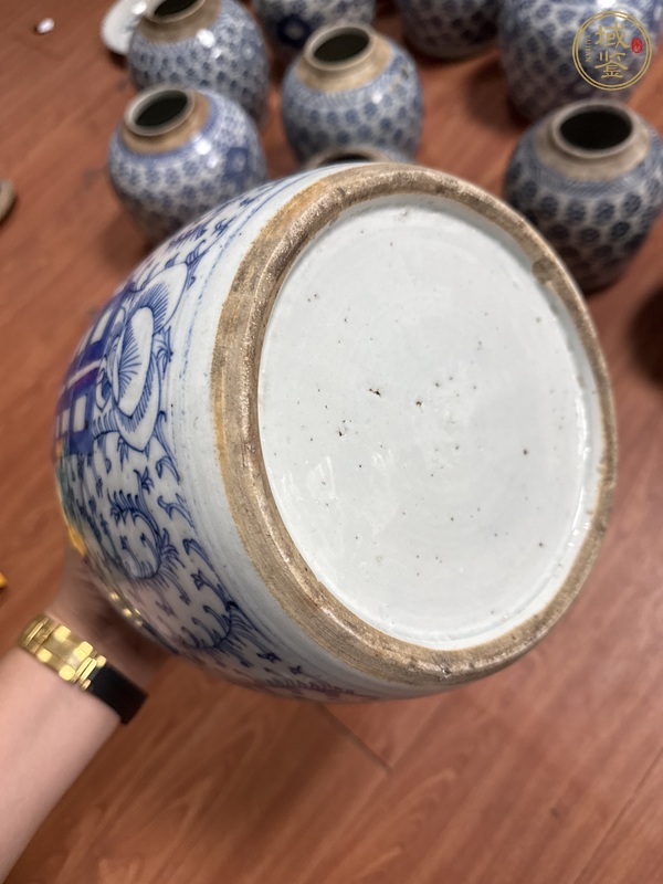 古玩陶瓷囍字紋青花罐真品鑒賞圖