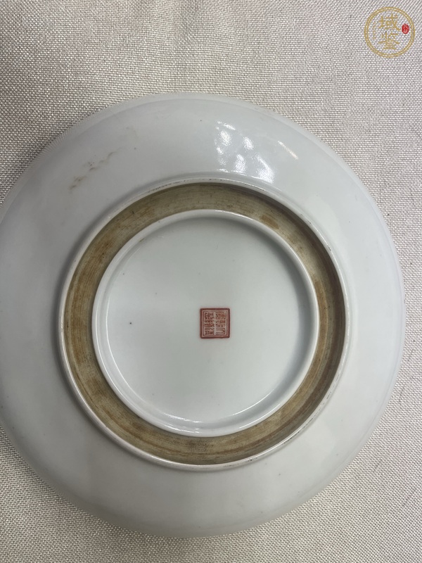 古玩陶瓷福壽紋盤真品鑒賞圖