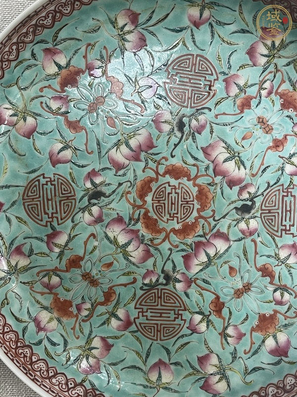 古玩陶瓷福壽紋盤真品鑒賞圖