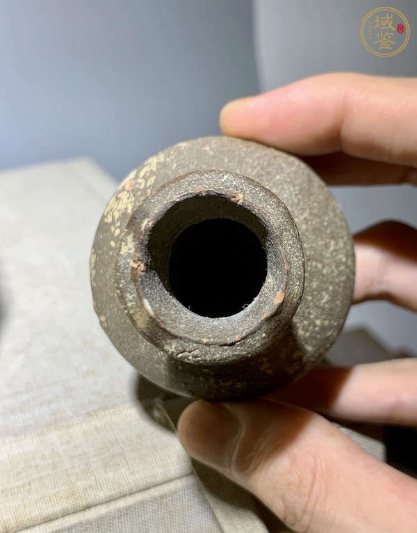 古玩陶瓷磁灶窯青釉瓶真品鑒賞圖
