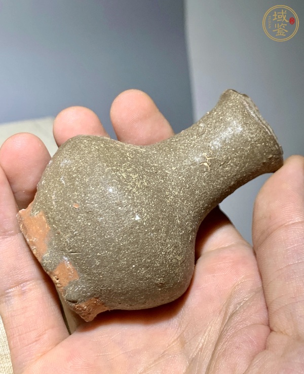古玩陶瓷磁灶窯青釉瓶真品鑒賞圖