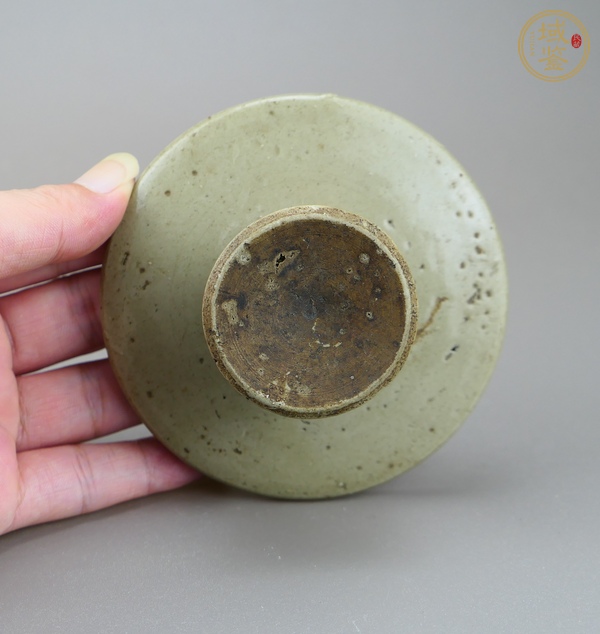 古玩陶瓷龍泉青瓷杯和托真品鑒賞圖