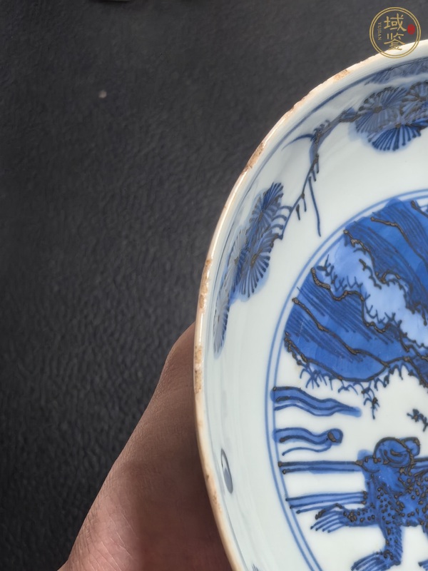 古玩陶瓷明嘉靖 青花喜鹿封侯盤真品鑒賞圖