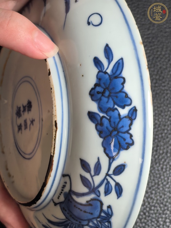 古玩陶瓷明嘉靖 青花喜鹿封侯盤真品鑒賞圖