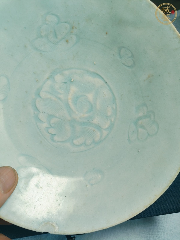 古玩陶瓷湖田窯影青釉刻花盤真品鑒賞圖